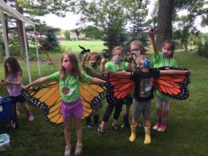 kids dressed as butterflies picture